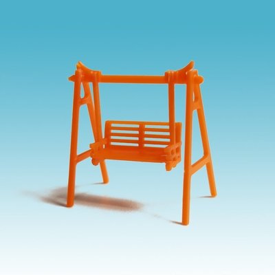 【微景小舖】建築模型材料 DIY沙盤 景觀 室外公園鞦韆 1:87 比例微縮高仿真鞦韆椅模型  娛樂 兒童樂園套裝模型