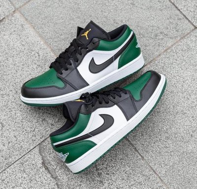 Nike Air Jordan 1 Low Green Toe 黑綠腳趾 籃球鞋 男女款 553558-371