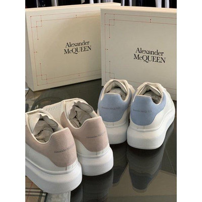 MCQ Alexander Mcqueen 小白鞋 裸粉、水藍設計 增高 修長 球鞋