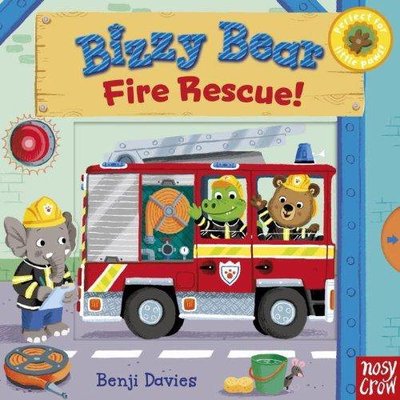 ＊小貝比的家＊BIZZY BEAR:FIRE RESCUE /硬頁書/0~2歲/拉拉書