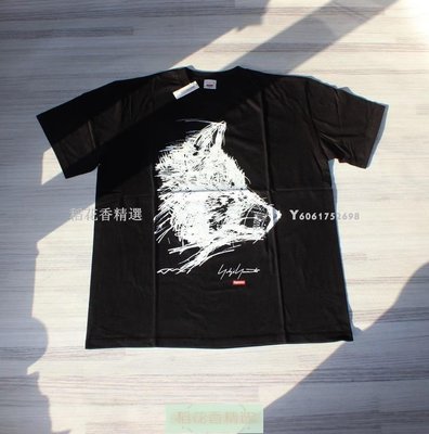 【稻花香精選】#美國潮牌supreme聯名款山本耀司Yohji Yamamoto 素描Scribble Wolf狼頭黑白短袖T恤