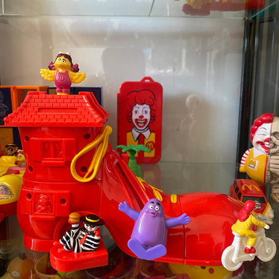 麥當勞m記香港1999年四小福大紅鞋擺件全套絕版玩具 中古品