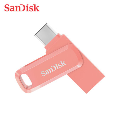 SanDisk Ultra GO OTG 雙用旋轉隨身碟 512G 蜜桃粉橘 (SD-DDC3-PC-512G)
