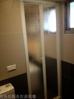[勞倫斯衛浴-淋浴拉門]乾溼分離白框單折門PS板浴廁門(含丈量+施工)衛浴設備淋浴拉門