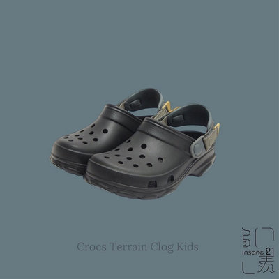 CROCS ALL-TERRAIN CLOG KIDS 黑色 特林洞洞鞋 童鞋【Insane-21】