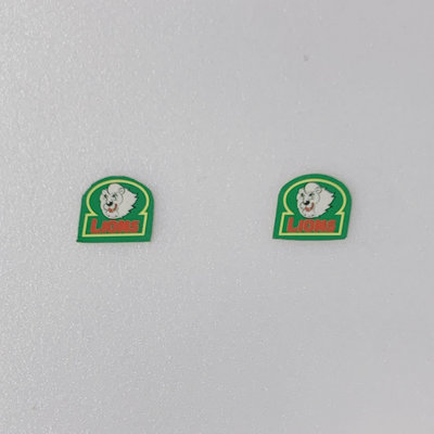 FE-中華職棒【統一獅】1993~2004年 LOGO隊徽造型迷你貼紙 兩張合售