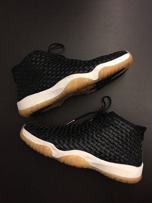 賣場唯一 經典編織 二手美品 Nike Air Jordan Future  Premium 黑皮革 編織 黑白 nmd