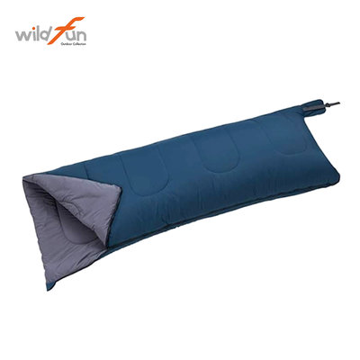 【大山野營】台灣製 WildFun 野放 LX003 輕巧舒適方型睡袋 纖維睡袋 T3科技保暖棉 可拼接全開 信封型睡袋