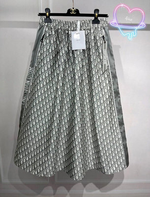 【SUNNY 精品】 Dior 灰色爆款老花半身裙 長裙