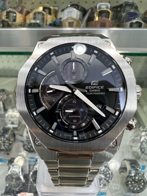 【金台鐘錶】CASIO卡西歐 EDIFICE 防水輕薄 太陽能三眼 (藍寶石玻璃鏡面)(男錶) EFS-S570D-1A