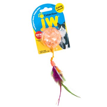 美國 JW 貓草玩具 寵物安撫潔牙玩具 寵物貓薄荷貓玩伴《羽毛格子球 DK-0471062》每件150元
