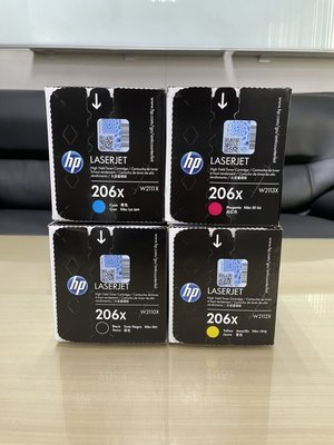 (含稅價) HP全新原廠藍、紅、黃色碳粉匣 W2111X W2112X W2113X 206X 適用M283fdw