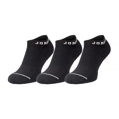 Jordan Everyday 吸濕排汗襪子 喬丹黑色襪子短襪裸襪 厚底襪子 3雙入 DX9656-010