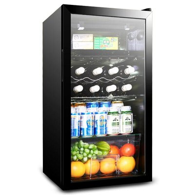 『格倫雅品』奧克斯冰吧小型單門小冰箱家用辦公室透明飲料紅酒茶葉冷藏保鮮櫃 80公升促銷 正品 現貨