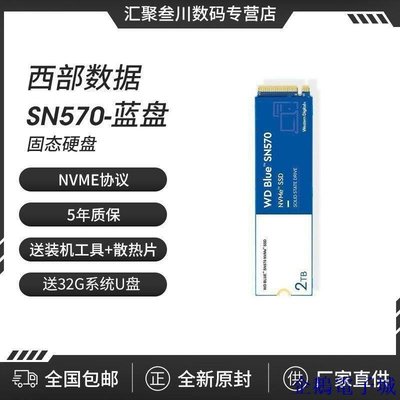溜溜雜貨檔西部數據SN570 M.2接口 藍盤高速遊戲電競組裝電腦檯式機固態硬碟 RS1G