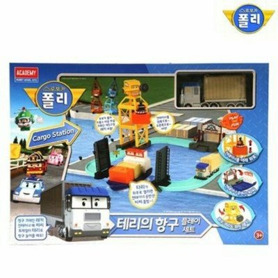 可超取🇰🇷韓國境內版 波力poli 泰瑞 terry 貨運站 碼頭 合金車組 港口 可結合基地總部 玩具遊戲組