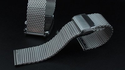20mm超值不鏽鋼"粗線"mesh米蘭網帶不鏽鋼製直身錶帶IWC hamilton seiko MONDAINE
