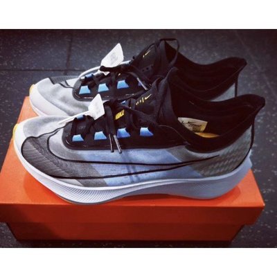 【正品】耐克Nike Zoom Fly 3 黑藍 運動 籃球 厚底 男 女 現貨 AT8240-102慢跑鞋