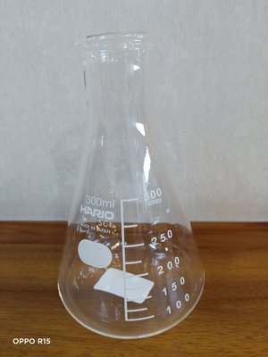 ==老棧咖啡==HARIO 錐形玻璃瓶 300ml SF-300-SCI 三角燒杯 錐形燒瓶 量杯 耐熱玻璃