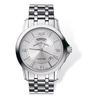 瑞士Mauric Lacroix艾美錶Pontos奔濤系列背簍空日曆鋼帶腕錶機械表ORIS浪琴MIDO雷達SINN豪雅