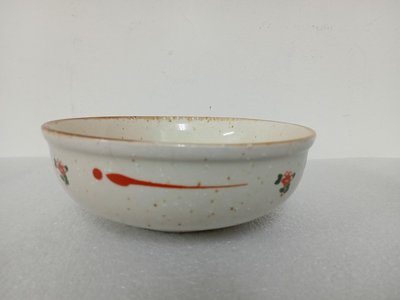 (日本生活用品)紅綠彩花卉圖小缽/食器一只(A1045)