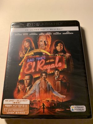 (全新品)壞事大飯店 Bad Times at the El Royale 4K UHD+藍光BD雙碟版(得利公司貨)