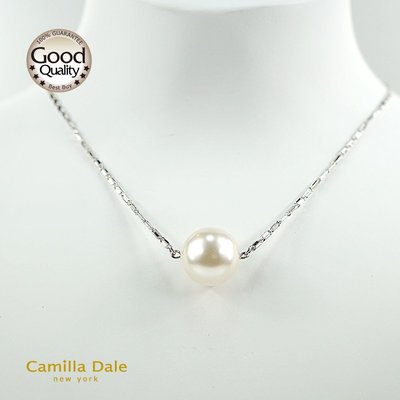 Camilla Dale 14mm單顆水晶珍珠項鍊 採用施華洛世奇水晶元素 直購