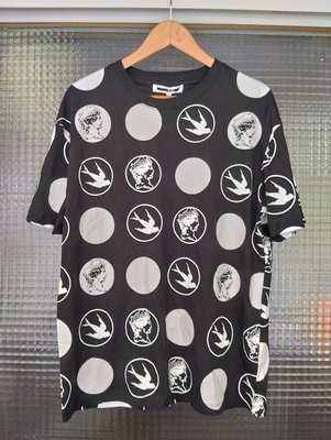英國設計師 Alexander Mcqueen 黑色經典燕子圓點 swallow 圓領短袖T恤上衣