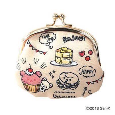 日本郵便局 拉拉熊愛漢堡系列~  荷包滿滿 零錢包  兩面有不同設計的可愛圖案喔!