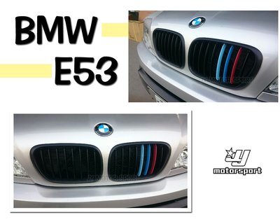 》傑暘國際車身部品《全新BMW X5 E53 99 00 01 02 03 年 前期 消光黑 M款 鼻頭 水箱罩