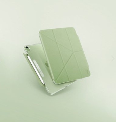 UNIQ Camden 抗菌磁吸設計帶支架多功能極簡透明保護套 iPad Air 10.9吋(2021) 平板皮套 支架