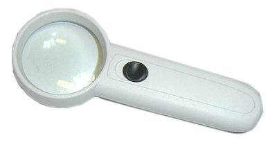 【用心的店】 MG6B-5老人閲讀3倍帶LED帶燈75mm手持式"玻璃"鏡片放大鏡