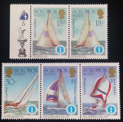 所羅門群島郵票帆船郵票(Sailboat)1987年發行#3605特價