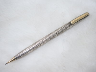 B830 西華 美國製 早期純銀銀龍自動鉛筆0.9mm(7成新天頂有一微小凹痕小白點有傷痕)