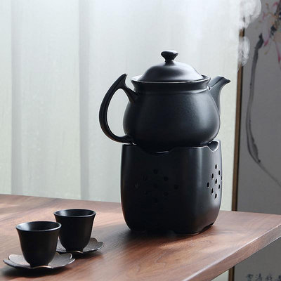 煮茶壺煮茶器家用戶外辦公室電陶爐酒精燈加熱燒水壺陶瓷泡茶壺