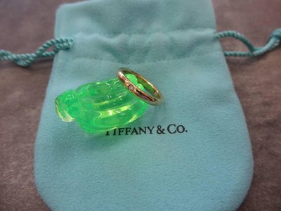 TIFFANY &amp; Co. PERETTI 18K金 750 天然鑽石戒指 鑽戒
