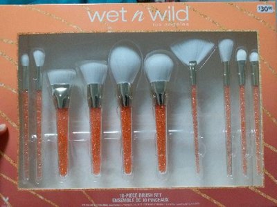 wet n wild 十支刷具組，蜜粉刷、修容刷、腮紅刷、遮瑕刷、暈染刷