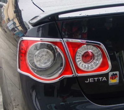 現貨熱銷-易車汽配 VW 福斯 Jetta 2005~2010 鍍鉻車燈框 後燈框 尾燈框 鍍鉻銀燈框飾貼