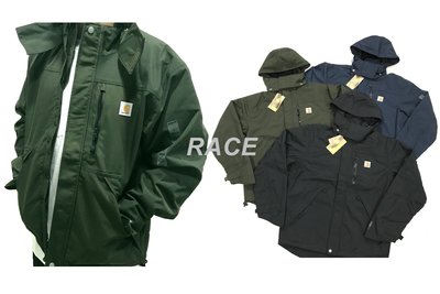 【RACE】CARHARTT SHORELINE JACKET 外套 連帽外套 防水 機能 工裝 黑 軍綠 深藍