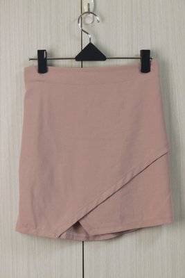 [ColorStar] 實拍現貨淺粉色素色百搭短裙