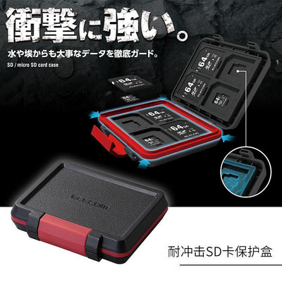 【現貨】星日社ELECOM相機TF micro SD卡收納盒抗衝擊保護盒SIM迷你儲存盒