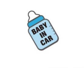 8*13cm 反光 防水 車貼 Baby On Board Baby InCar Baby Inside 警示