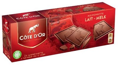 比利時代購巧克力-Cote d'Or 比利時大象牌小片牛奶巧克力，買10盒送1盒，另有提供70%供顧客選購。
