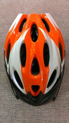 【二輪極速】CSC CS-1700 自行車 直排輪 低風阻 安全帽 台灣製造 橘/白色 L、M尺寸 下標處