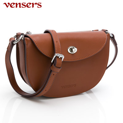 《電氣男》【vensers】小牛皮潮流個性包~肩背包 (NL1090802棕色)