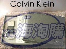 {JMC海淘購商城}【Calvin Klein 】CK真皮皮夾 內附零錢袋 附鑰匙扣 非手拿包 CK皮帶 包包