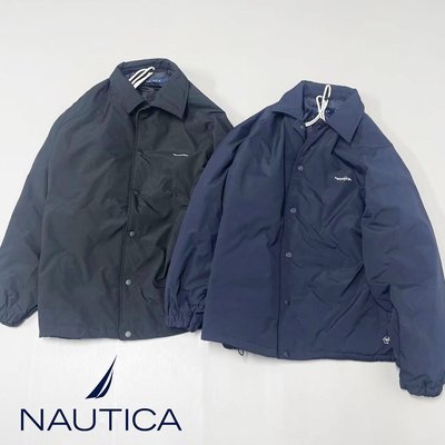 Cover Taiwan 官方直營 Nautica 嘻哈 鋪棉 戶外 風衣 教練夾克 教練外套 黑色 藏青色 (預購)