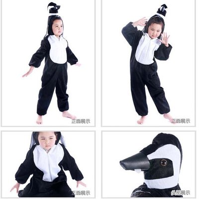 5Cgo【鴿樓】會員有優惠 20243247259 兒童表演服裝演出服裝 卡通動物服裝 小企鵝服裝 居家服 睡衣