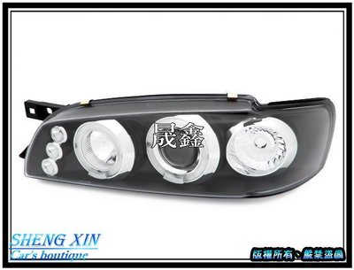 《晟鑫》全新 速霸路 IMPREZA GC8 92~00年 一體成型 LED燈眉 雙光圈魚眼黑底大燈組