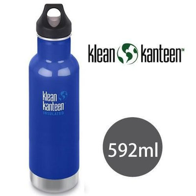 【Klean kanteen】福利品 K20VCPPL-cw 美國 20oz 592ml 藍色不鏽鋼保溫瓶水瓶水壺可利瓶